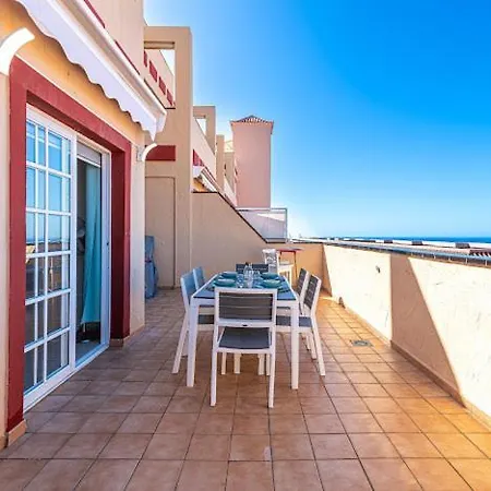 Bright With Sea And Montain View At Cristianos