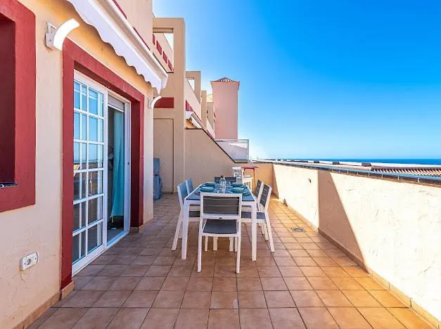 Bright With Sea And Montain View At Cristianos